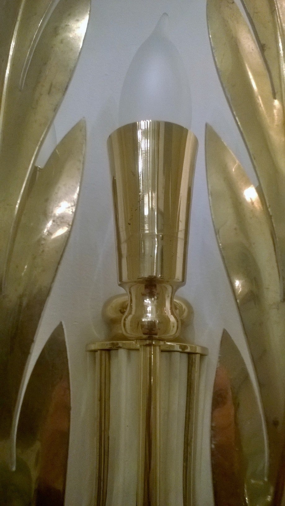 Brass Pair of Austrian 1960s Sconces