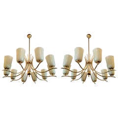 Pair of Grand 50's Chandeliers