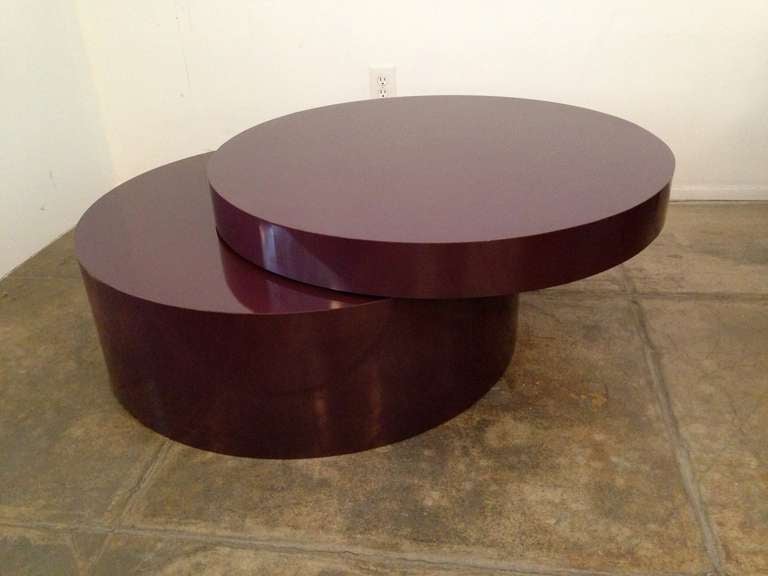 80s swivel coffee table