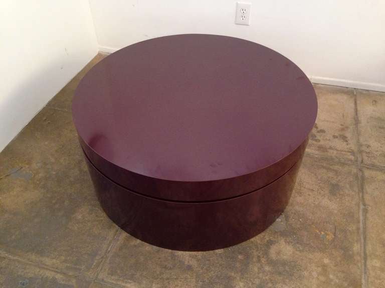 Italian Saporiti 80s Swivel Cocktail Table