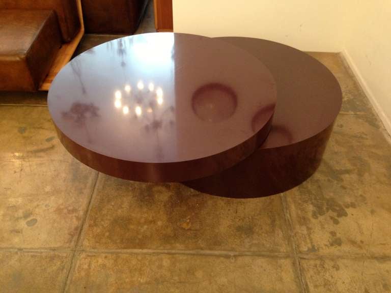 Saporiti 80s Swivel Cocktail Table In Good Condition In New York, NY