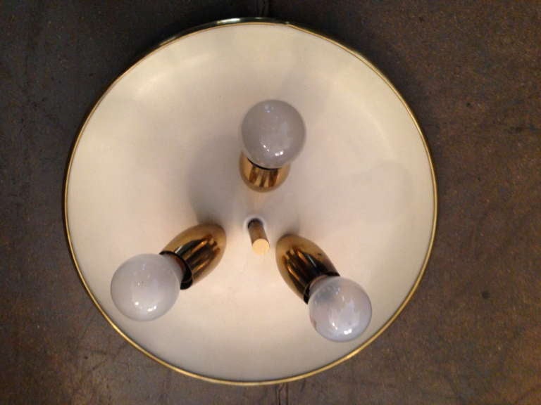 Italian 1950s Flush Ceiling Light 1