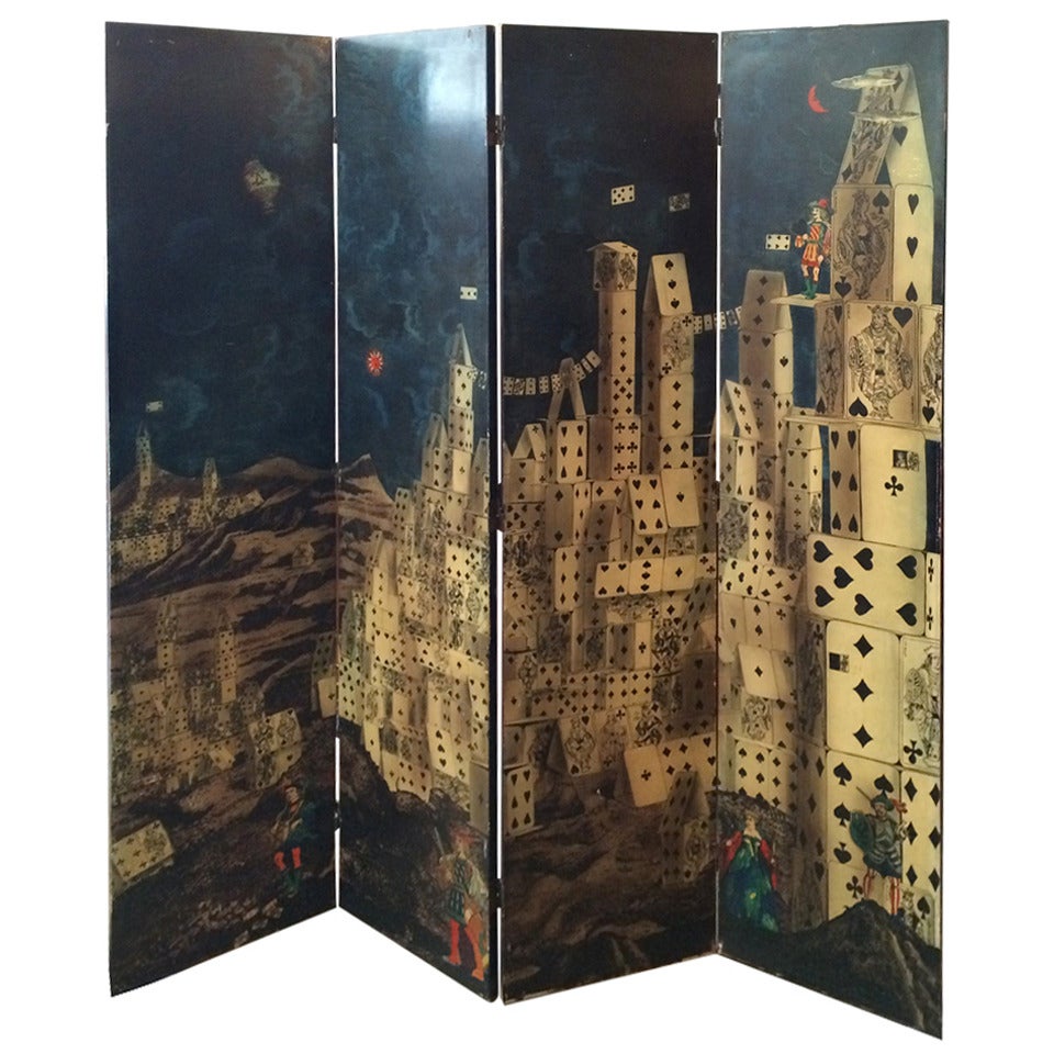 Piero Fornasetti, "City of Cards" Screen