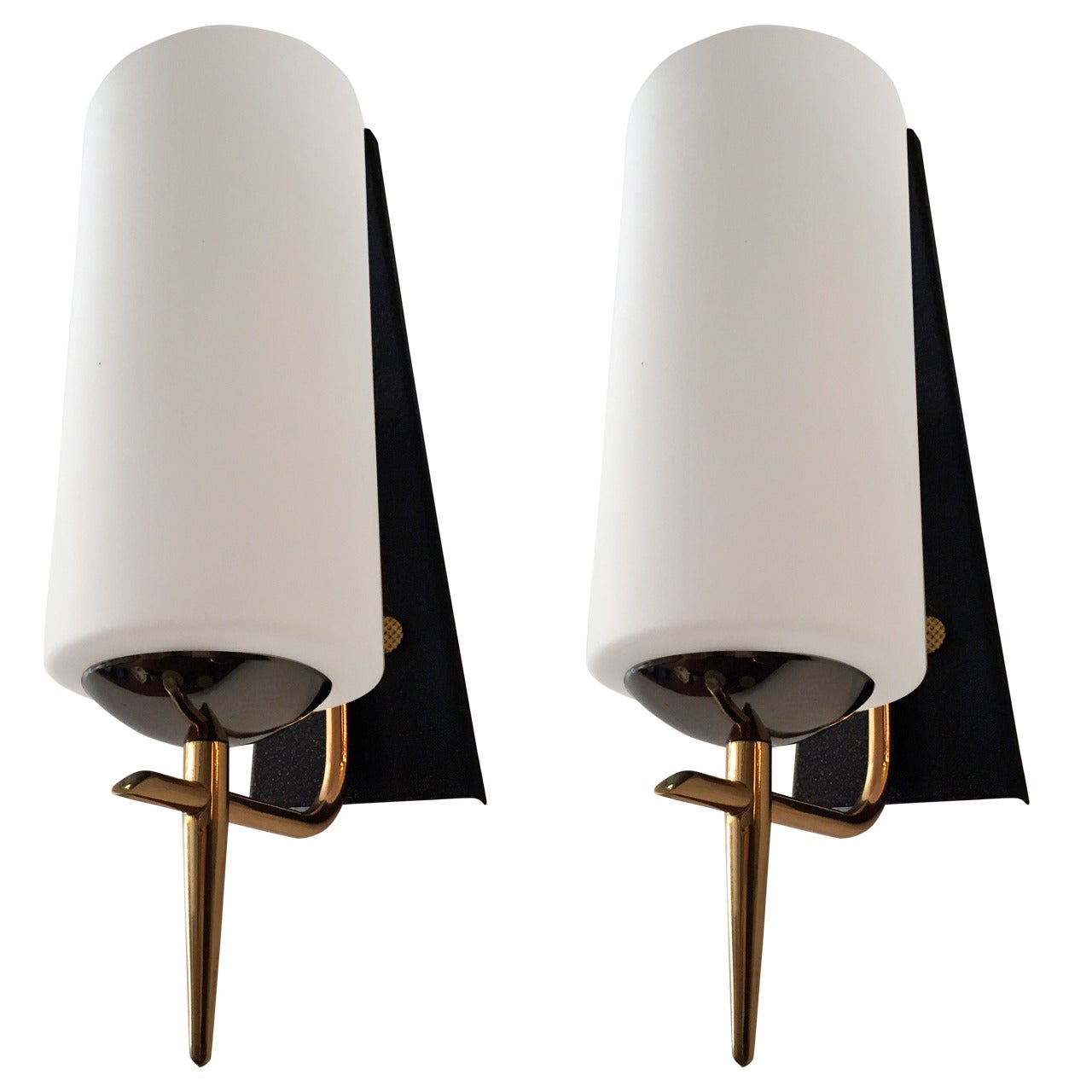 Pair of 60s French Moderne Wall Sconces