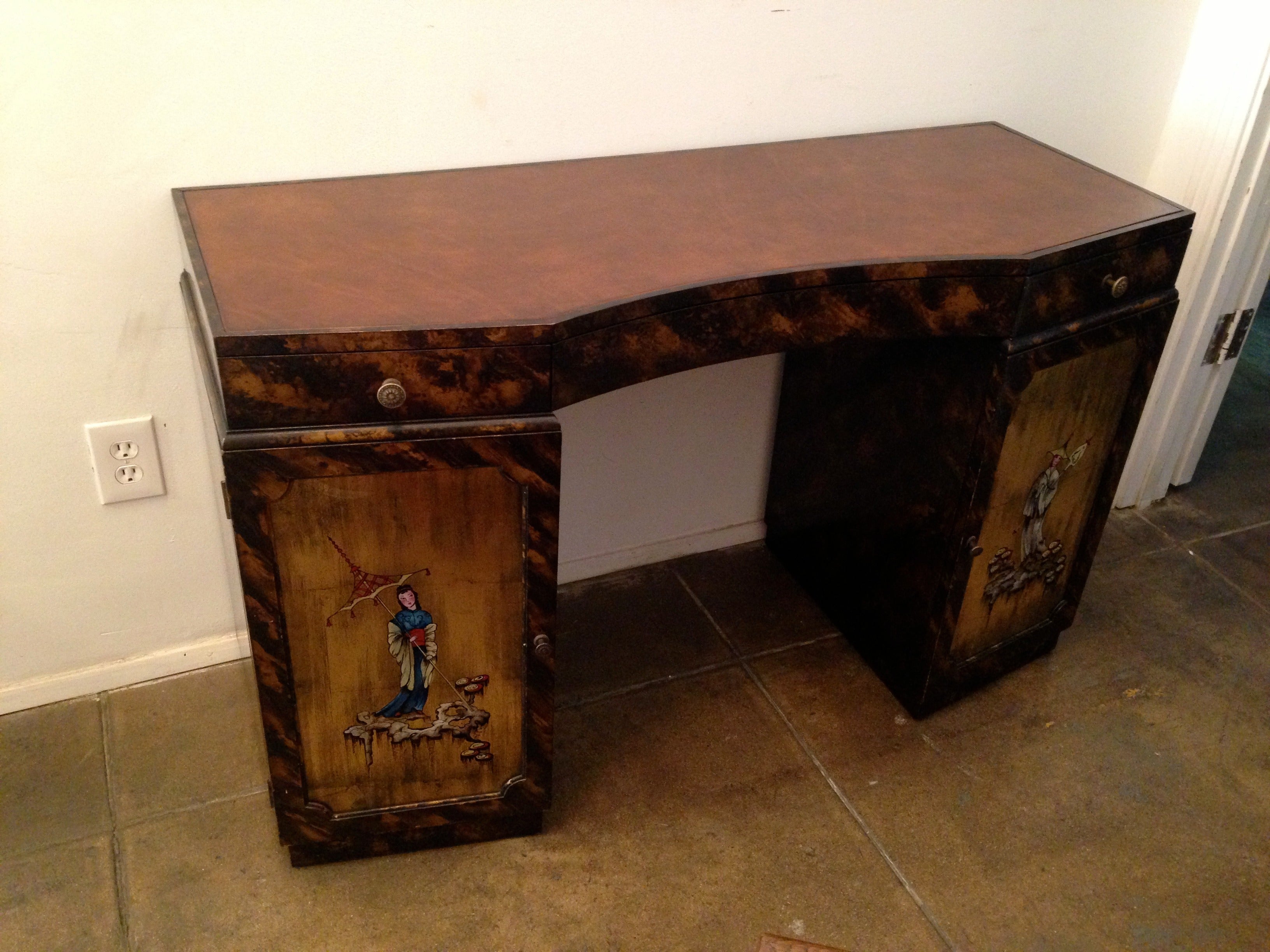 Grosfeld House Small American Art Deco Vanity Desk