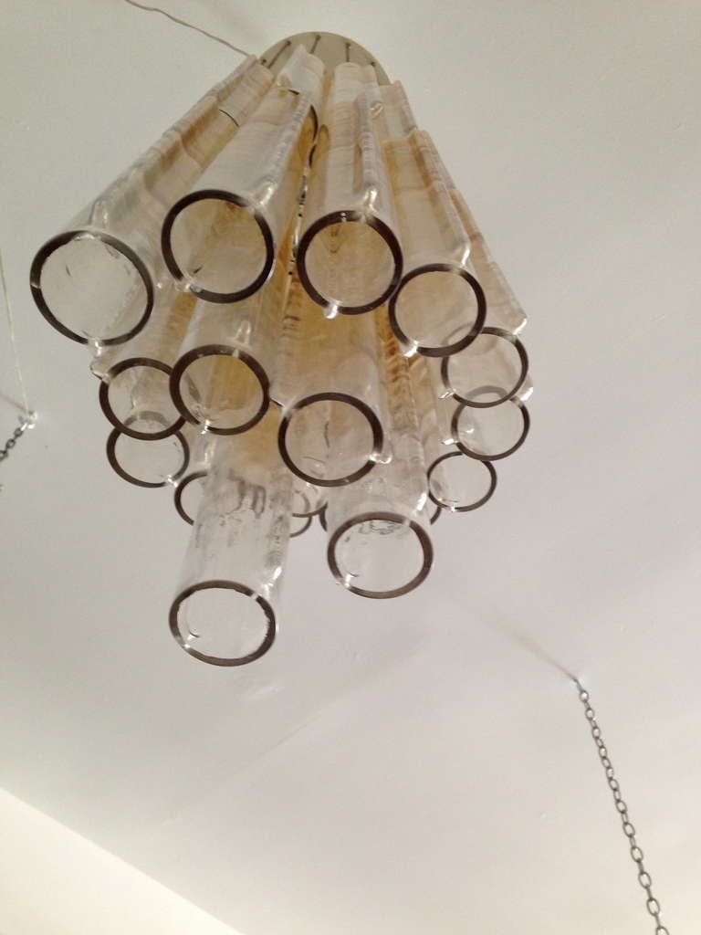 venini glass chandelier