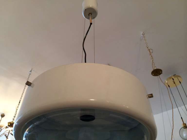 Mid-20th Century Carlo Nason Pendant or Flush Light