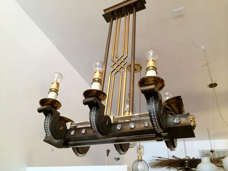 Mid-20th Century French, 1940s, Chandelier For Sale
