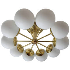 Austrian 1950s Flush Chandelier 2