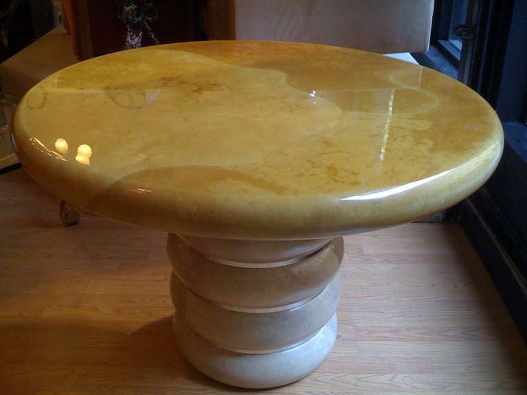 American Ron Seff Goatskin Table