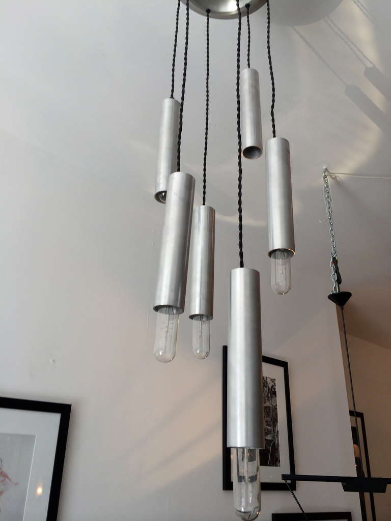 Late 20th Century Italian 1970s Cascading Chandelier For Sale
