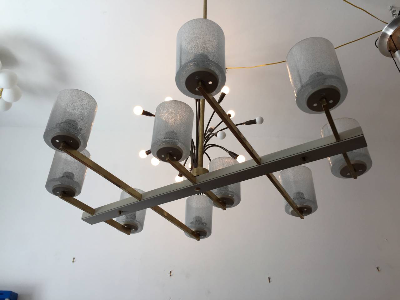 Italian 1950s Modernist Chandelier 1