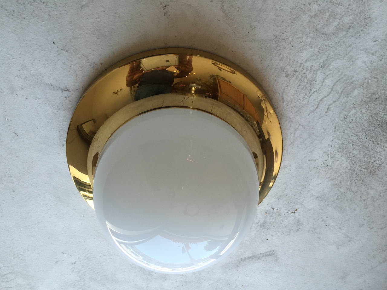 Space Age Austrian Flush Light In Excellent Condition For Sale In New York, NY
