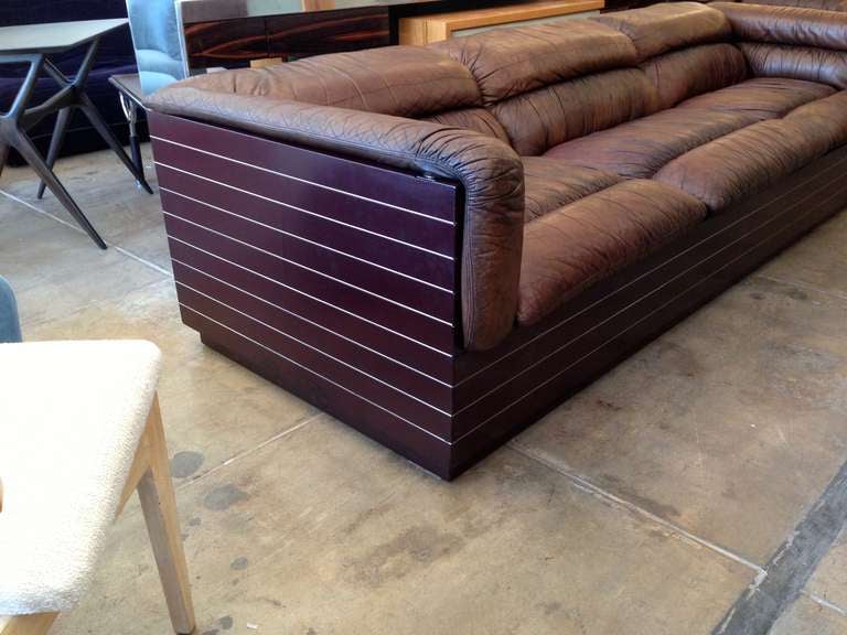 80s Saporiti Italian Leather Sofa at 1stdibs