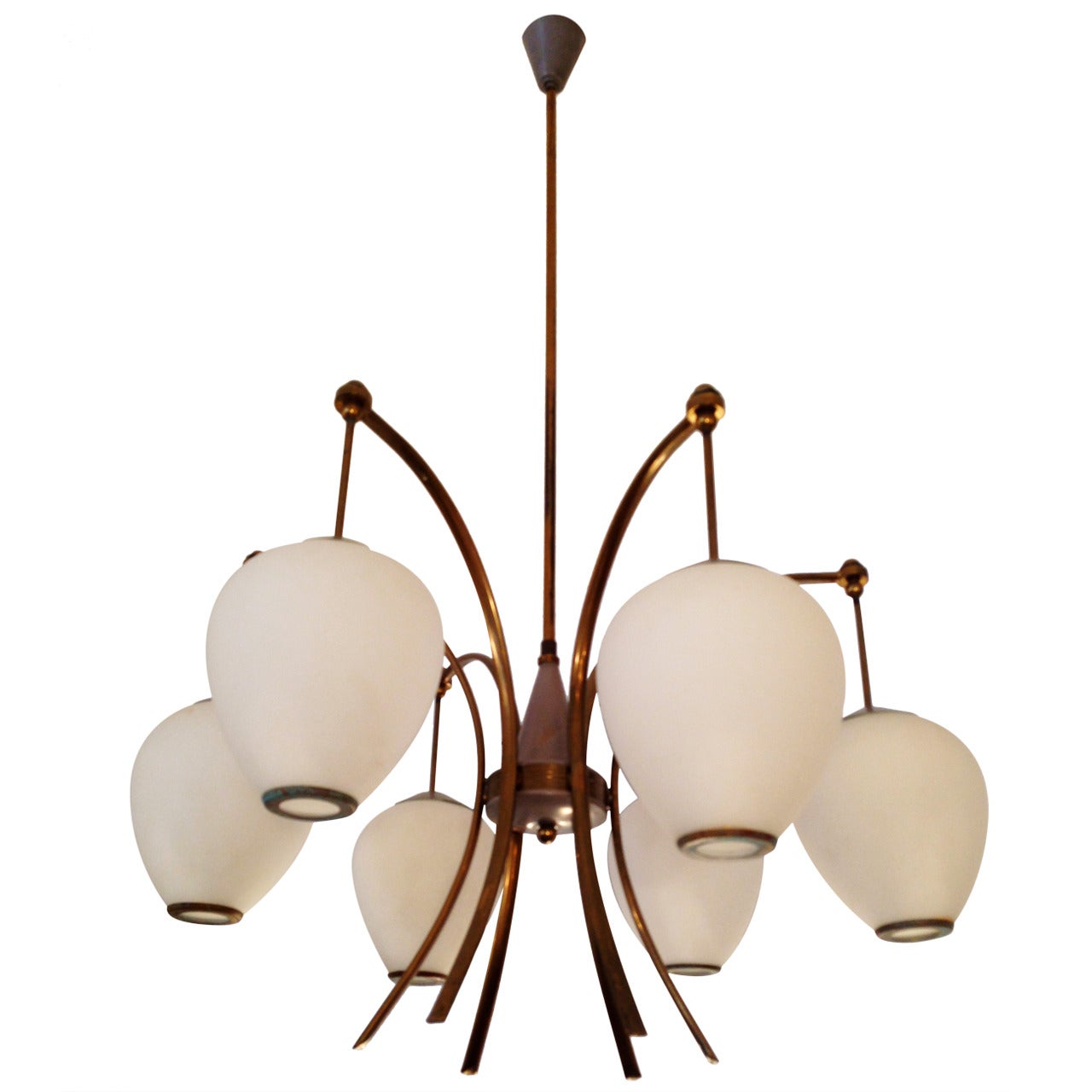 Italian 1960s Mid-Century Chandelier For Sale