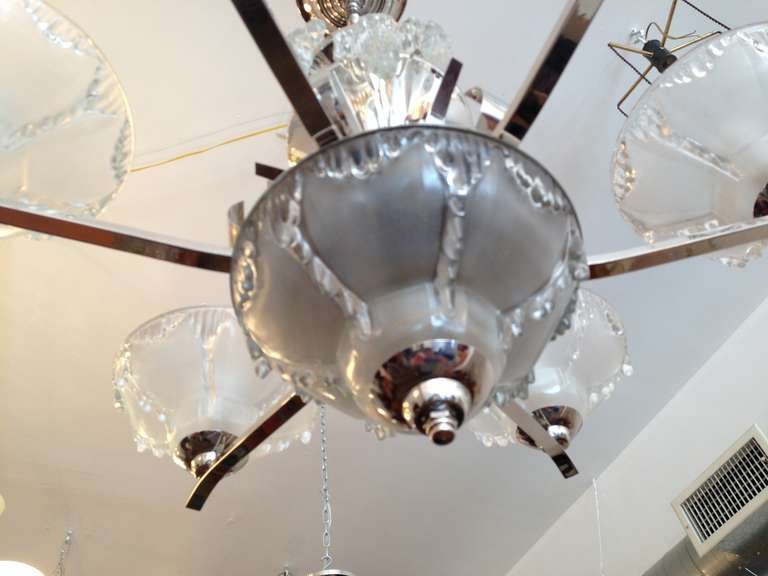 French Art Deco Chandelier For Sale 1