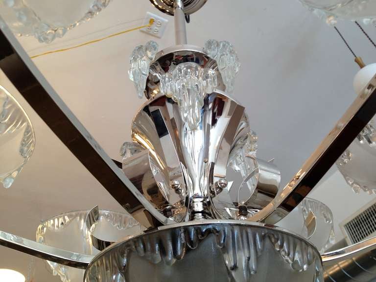 French Art Deco Chandelier For Sale 5