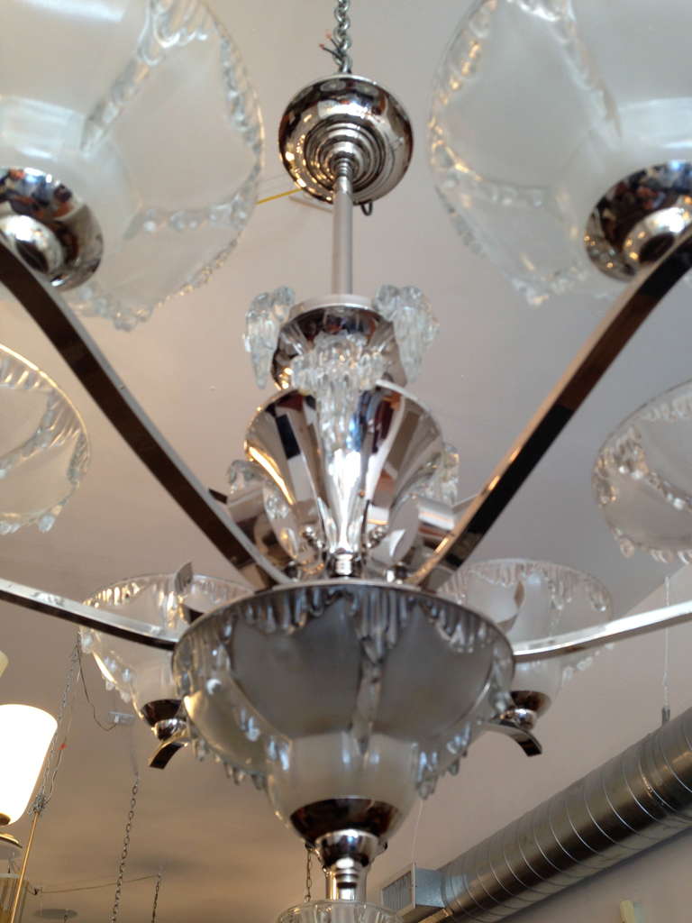 French Art Deco Chandelier For Sale 3