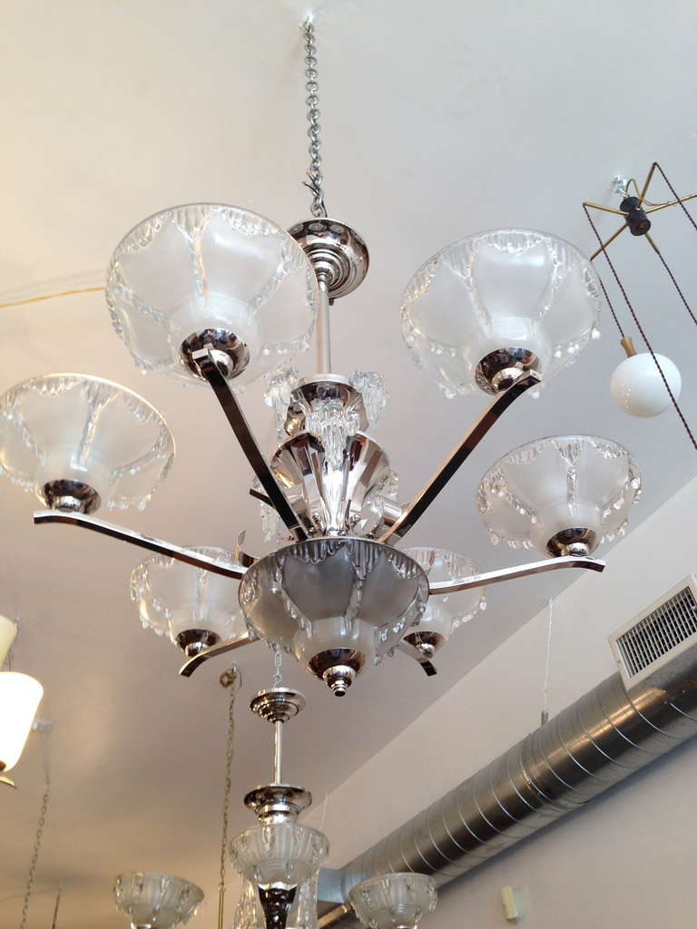 French Art Deco Chandelier For Sale 2