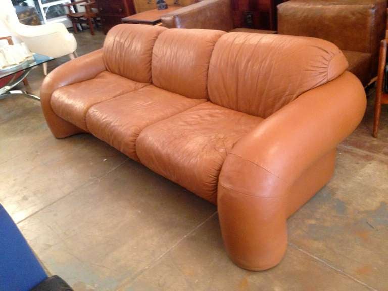70s leather couch