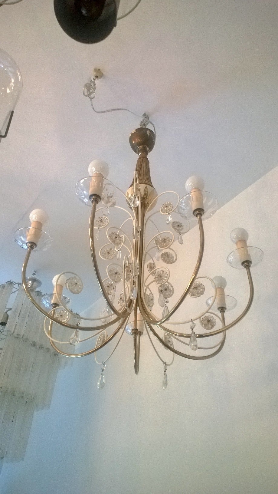 Stejnar Nickol Ausrian Crystal 1950s Chandelier 3