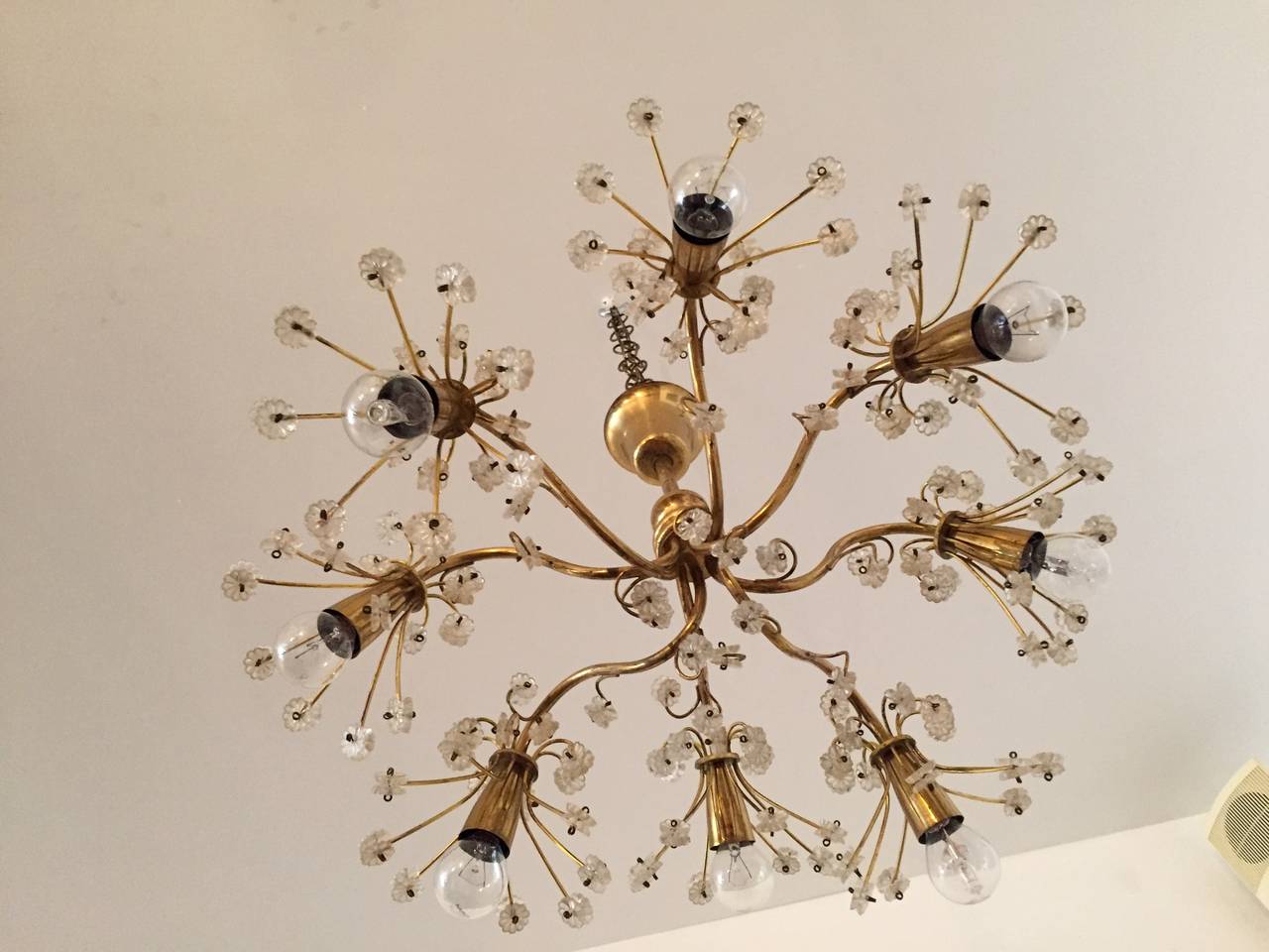 Emil Stejnar Nikoll Austrian Crystal Chandelier In Excellent Condition In New York, NY