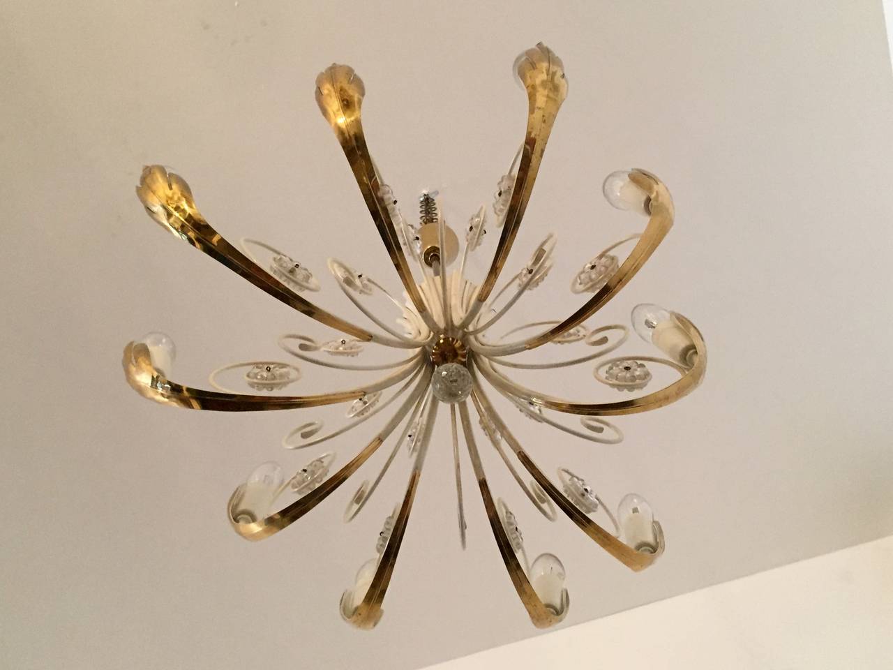 Mid-Century Modern Emil Stejnar Nikoll Austrian Crystal Chandelier