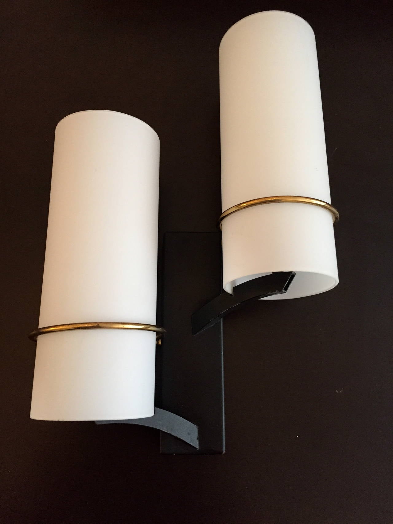 Mid-Century Modern Pair of French Lunel Wall Lights