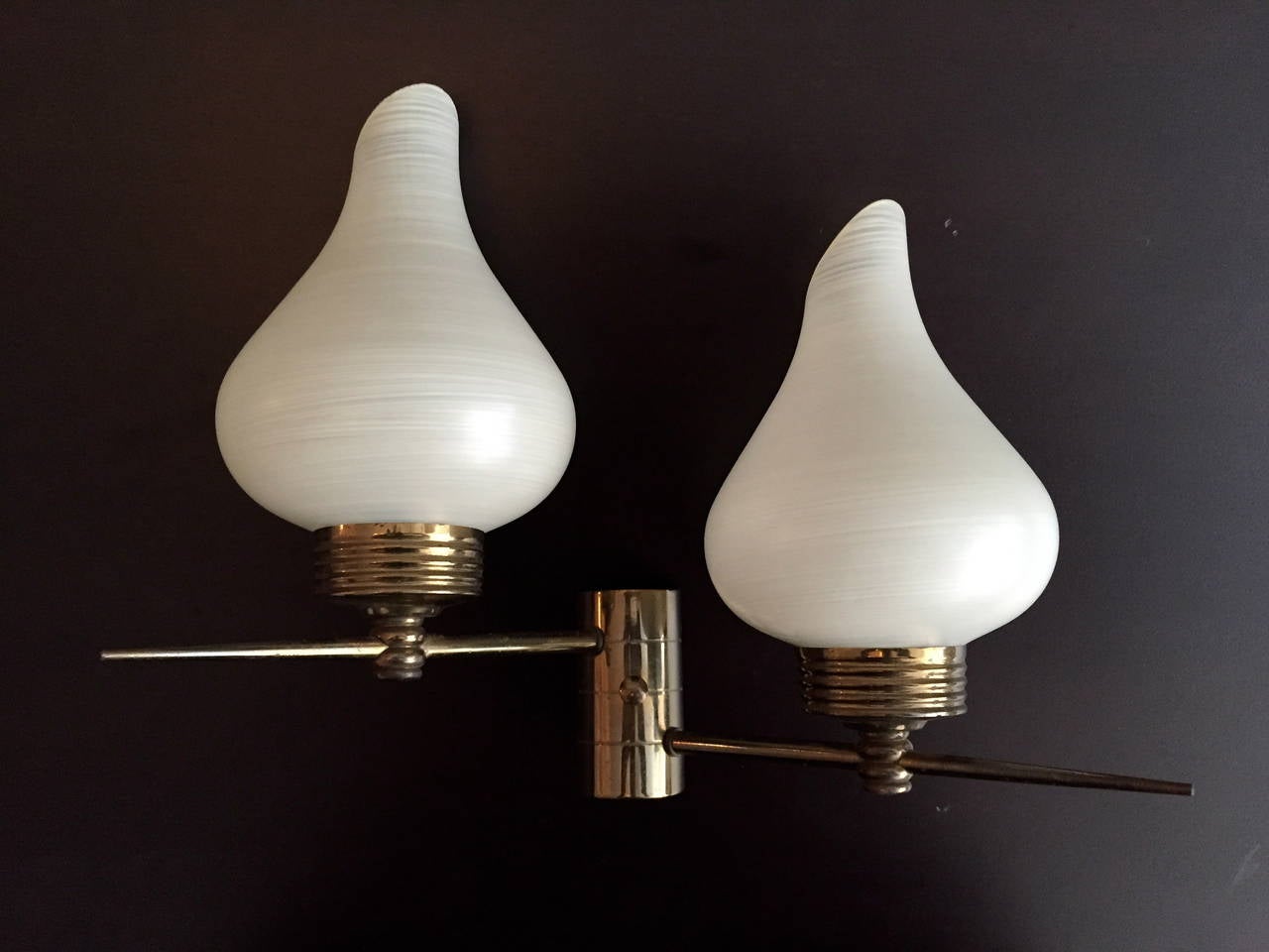 Mid-20th Century Pair of French 1950s Sconces
