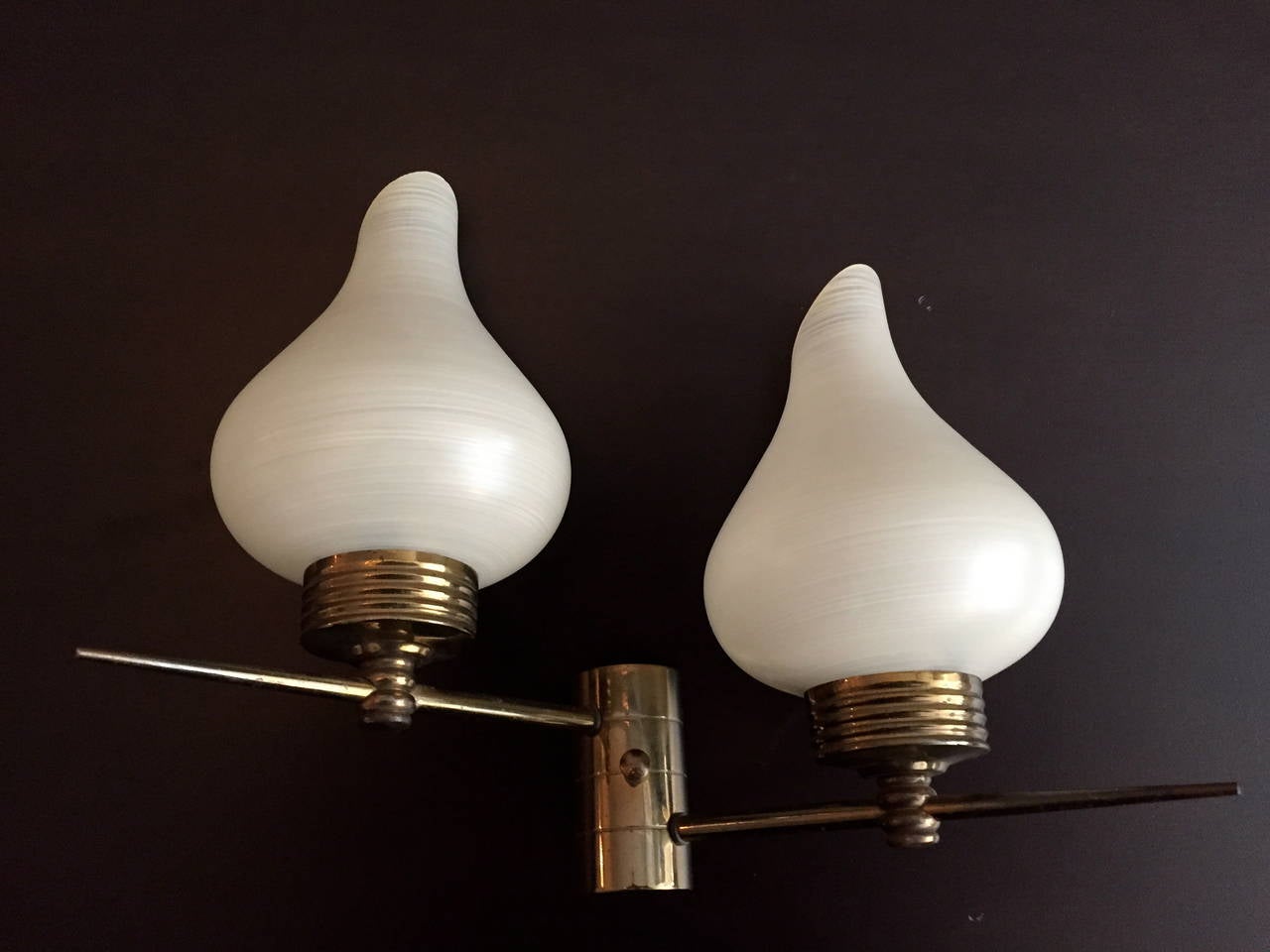 Pair of French 1950s Sconces In Excellent Condition In New York, NY