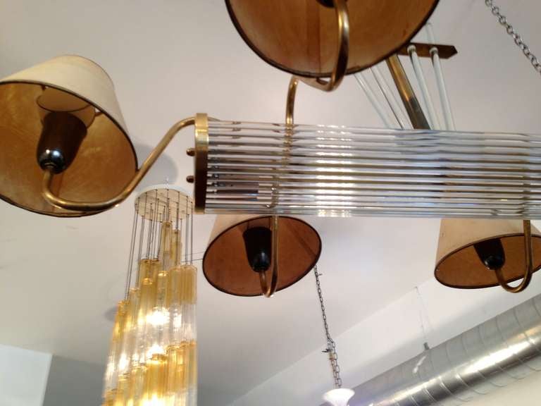 Art Déco Lampadario biliardo francese moderno in vendita
