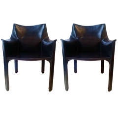 Pair of Mario Bellini "Cab" Chairs