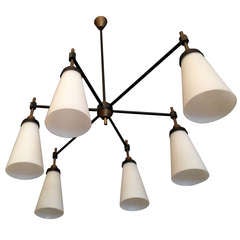 French 50s Modernist Chandelier
