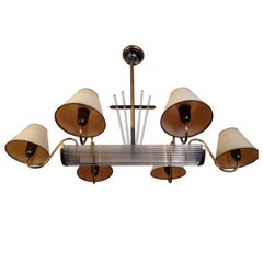 French Moderne Billiard Chandelier