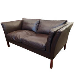 Illums Bolighus Danish 1960s Leather Sofa