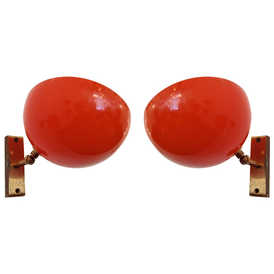 Pair of Italian 1950s Wall Lights For Sale