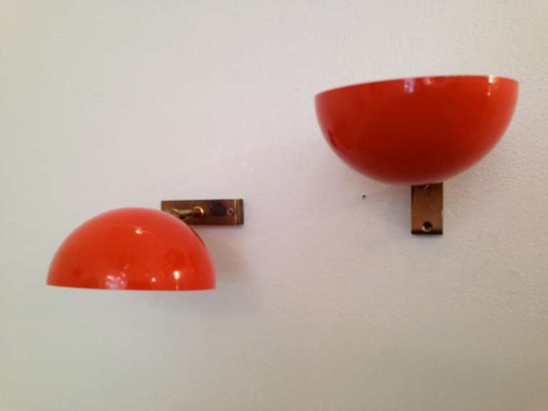 Pair of Italian 1950s Wall Lights In Excellent Condition For Sale In New York, NY