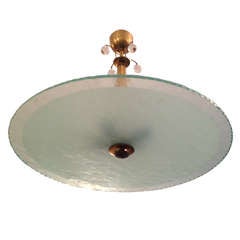 Vintage Swedish Art Deco Glass Pendant