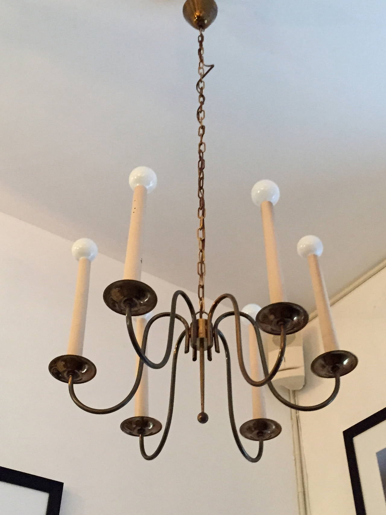 French 1950s Chandelier In Excellent Condition In New York, NY
