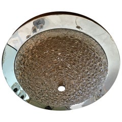 Große 1960er Jahre Österreichisches Glas Flush Light