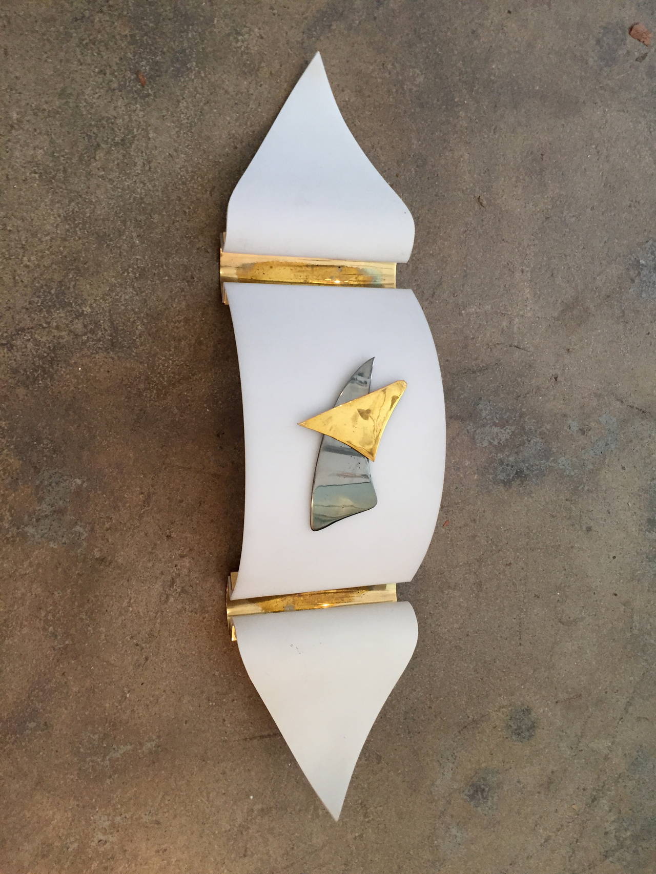 Mid-20th Century Pair of Italian, 1950s Sconces For Sale