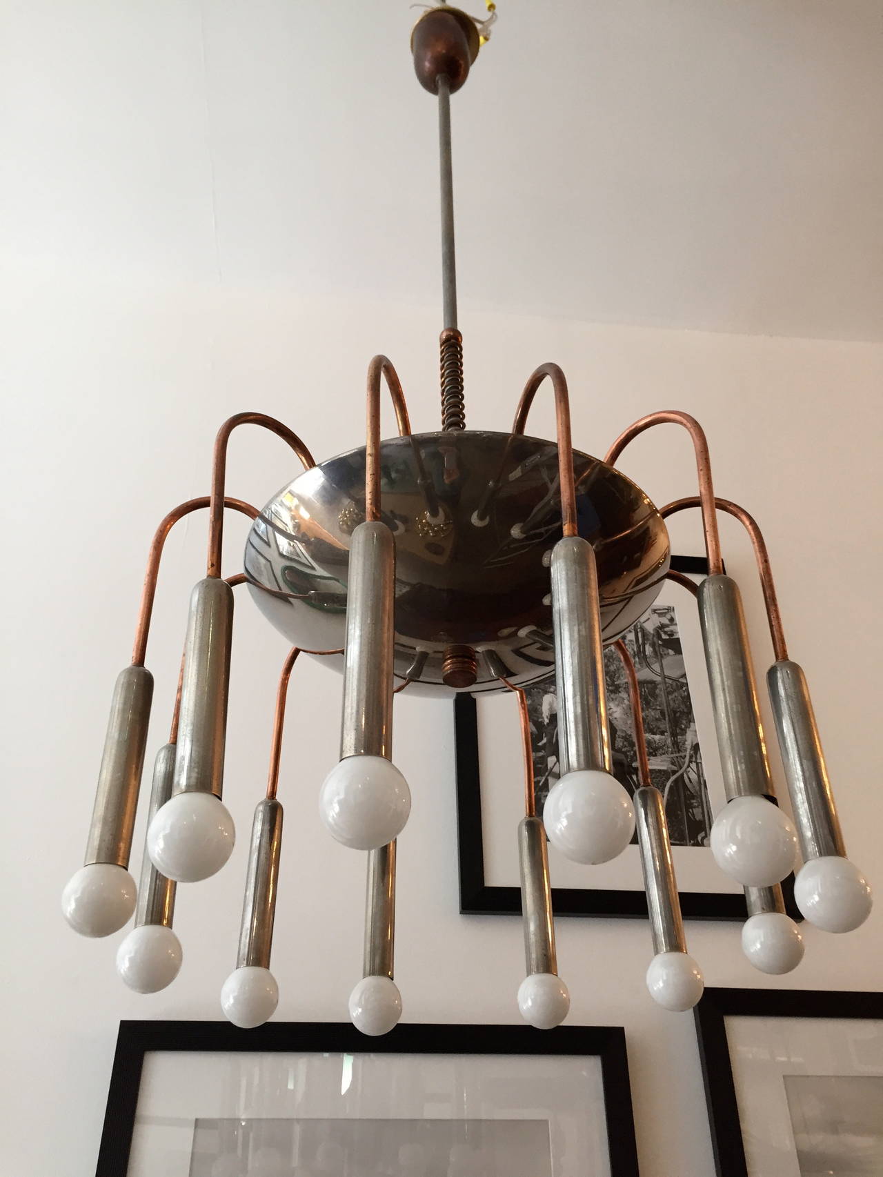 Italian Futurist Chandelier 1920s Art Deco 5