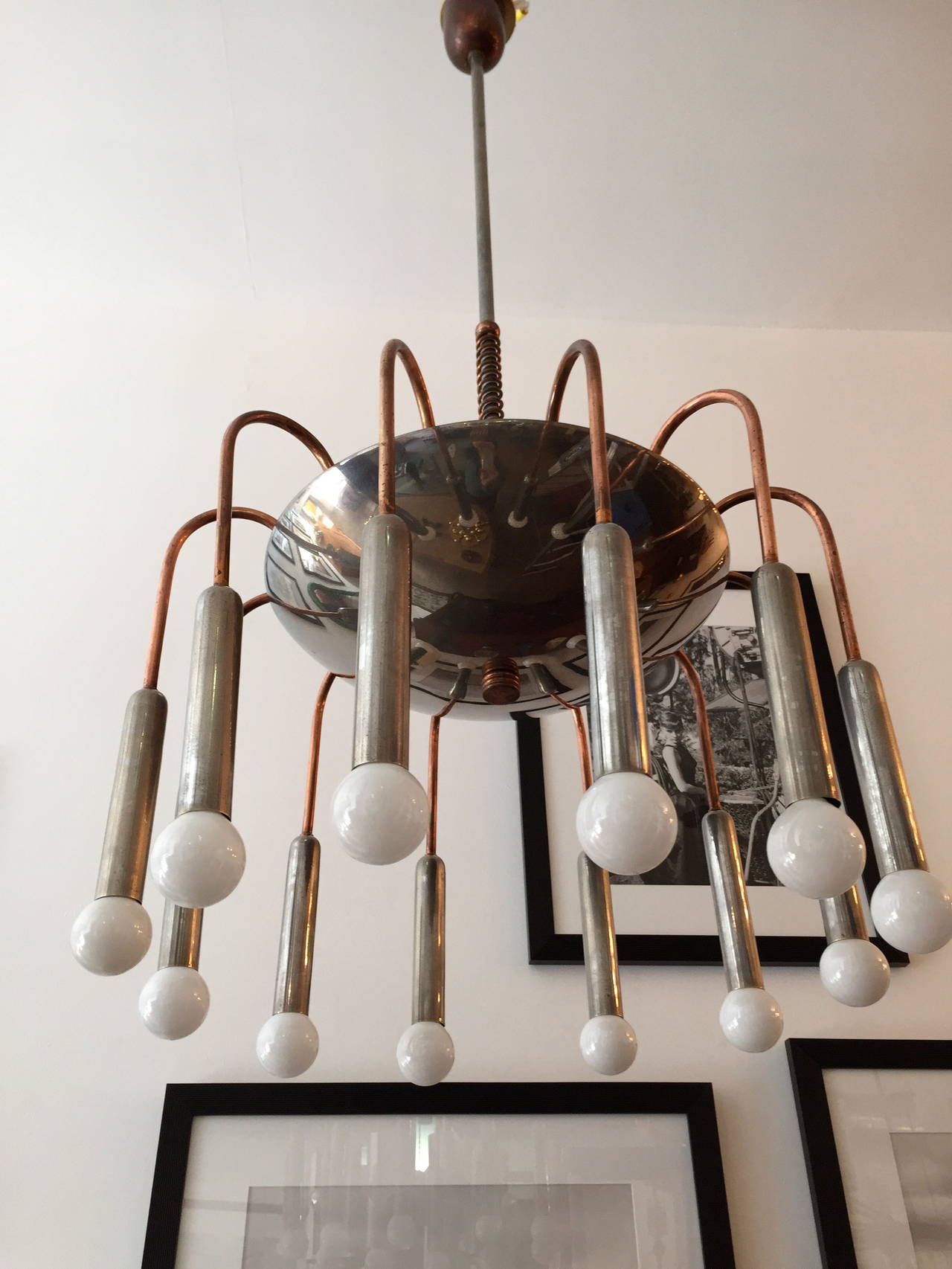 Italian Futurist Chandelier 1920s Art Deco 3