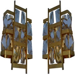 Pair of Kalmar Crystal Wall Sconces Pair of Kalmar Crystal Wall Sconces