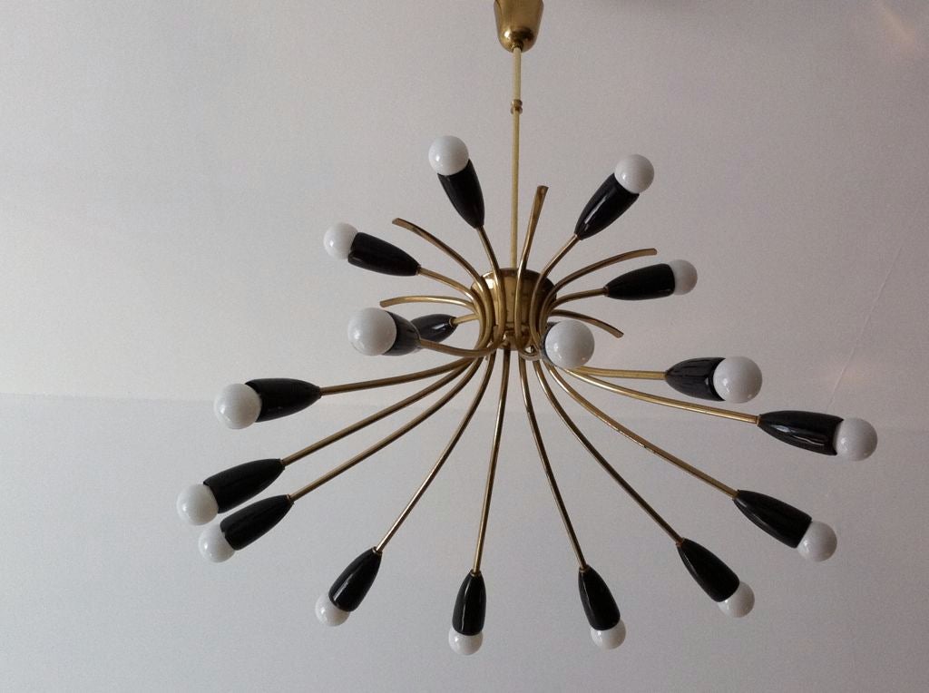 Mid-20th Century Italian Whimsical Fifites Chandelier