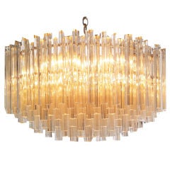 Large Italian Crystal Prism Chandelier