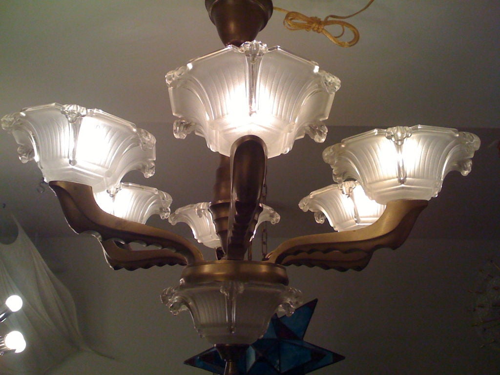 Mid-20th Century French Deco Chandelier