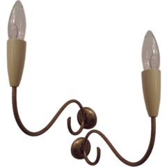 Pareja de candelabros italianos de los años cincuenta