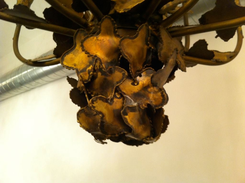 Large Tom Greene Brutal Chandelier In Good Condition In New York, NY