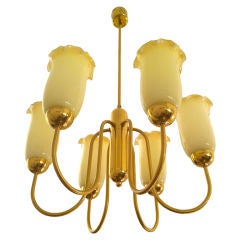 Austrian 1940s Golden Chandelier 7